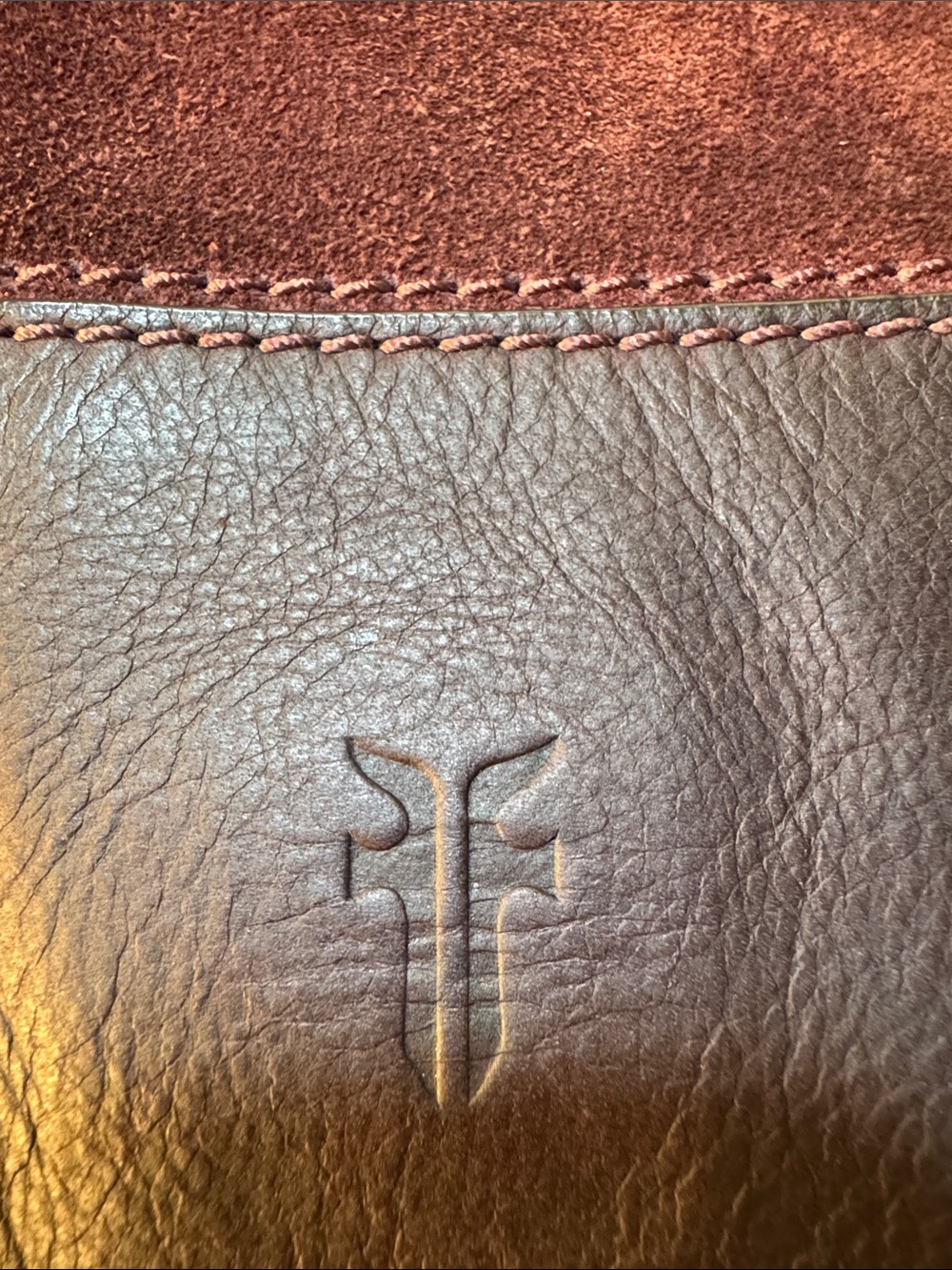 Frye Women's Suede and Leather Hobo Bag - Burgundy - Picture 4 of 6